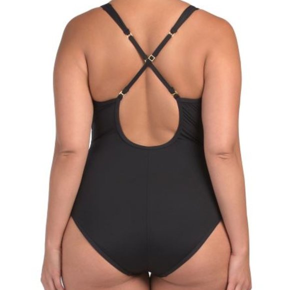 LA BLANCA Tied One-piece Swimsuit NWT Size 18 - Picture 2 of 3